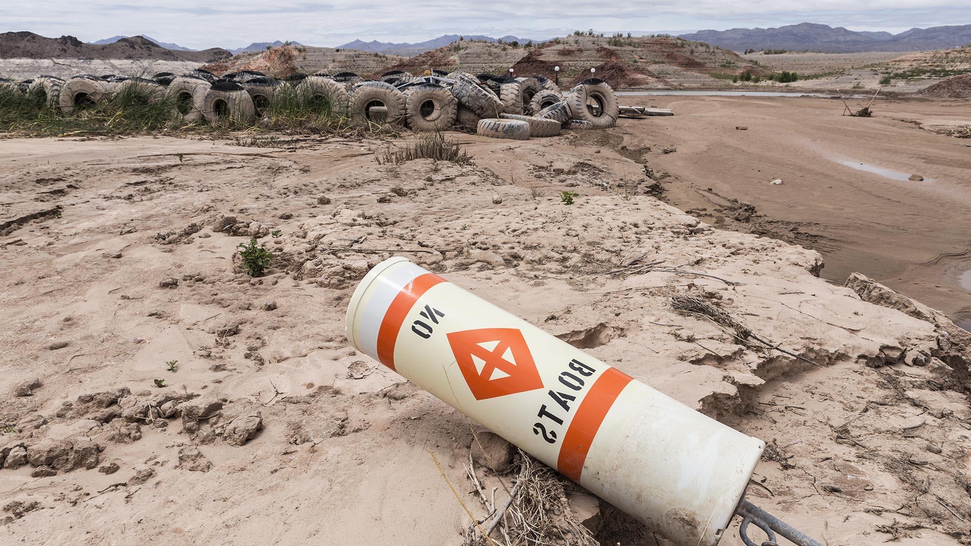 Desolate landscape showing environmental issues and decay