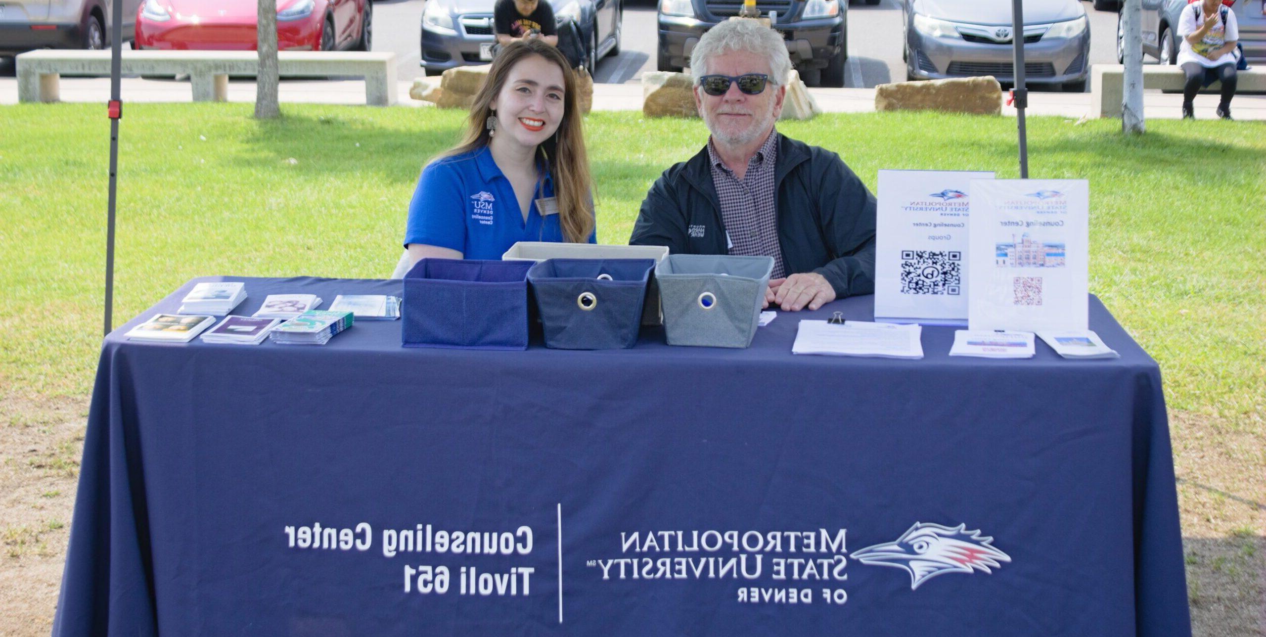 Counseling Center Staff outside at a Campus Event